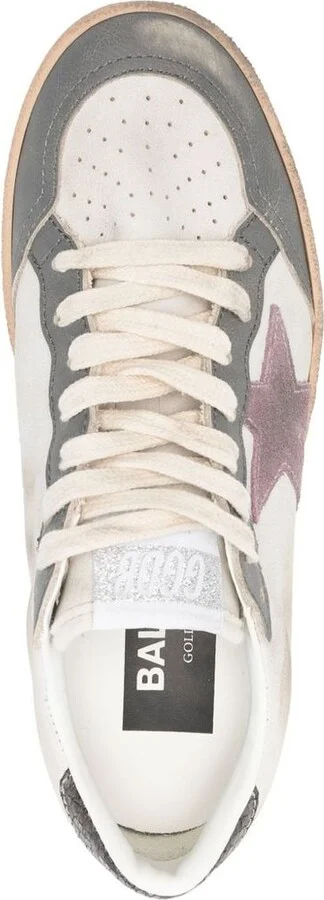 Golden Goose 'Ball Star' Beige Leather Sneakers - Image 4