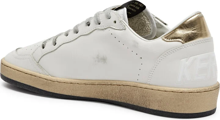 Golden Goose Ball Star Distressed Leather Sneakers - Image 2