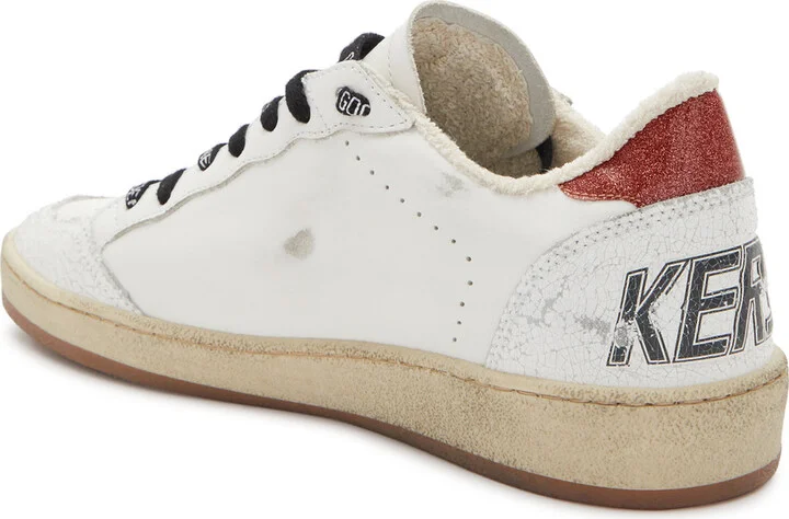 Golden Goose Ball Star Distressed Leather Sneakers - Image 2