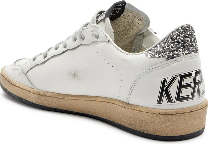 Golden Goose Ball Star Distressed Leather Sneakers - Image 2