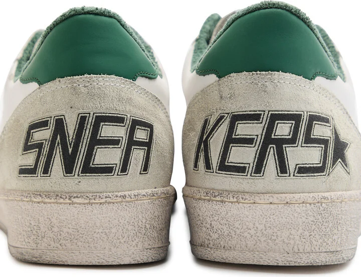 Golden Goose Ball Star Distressed Leather Sneakers - Image 4