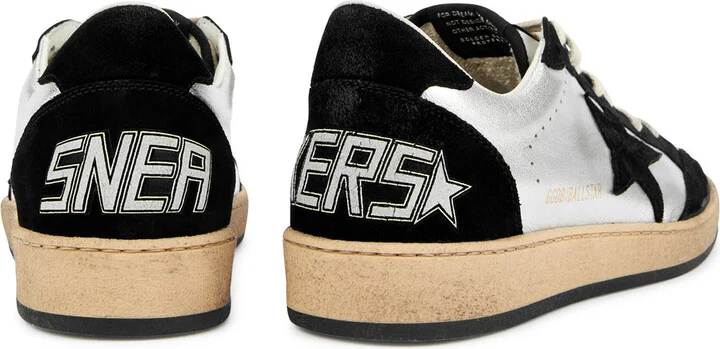 Golden Goose Ball Star Distressed Leather Sneakers - Image 3