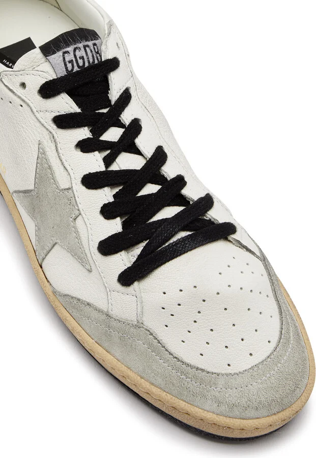 Golden Goose Ball Star Distressed Leather Sneakers - Image 4