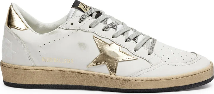 Golden Goose Ball Star Distressed Leather Sneakers
