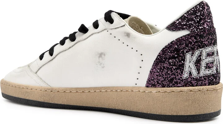 Golden Goose Ball Star Distressed Panelled Leather Sneakers - Image 2