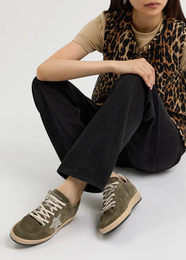 Golden Goose Ball Star Distressed Suede Sneakers - Image 5
