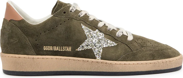 Golden Goose Ball Star Distressed Suede Sneakers