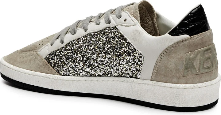 Golden Goose Ball Star Glittered Suede Sneakers - Image 2