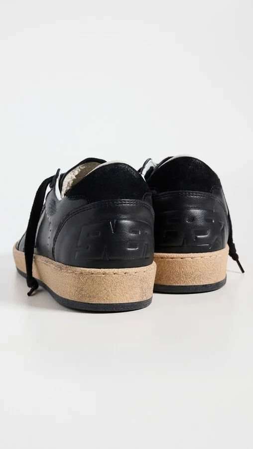 Golden Goose Ball Star Nappa Upper Glitter Star Suede Heel Sneakers - Image 5