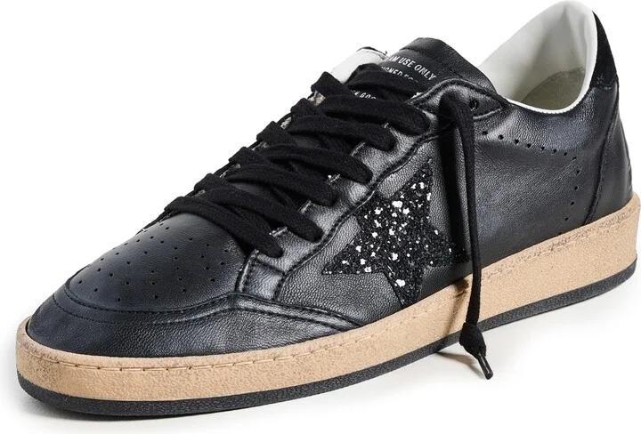 Golden Goose Ball Star Nappa Upper Glitter Star Suede Heel Sneakers