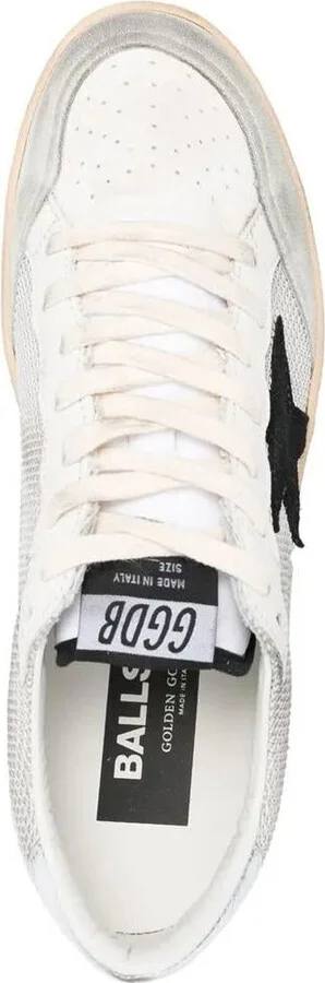 Golden Goose "Ball Star" Net Upper Suede Star Laminated Heel Crack Spur Sneakers Shoes - Image 2