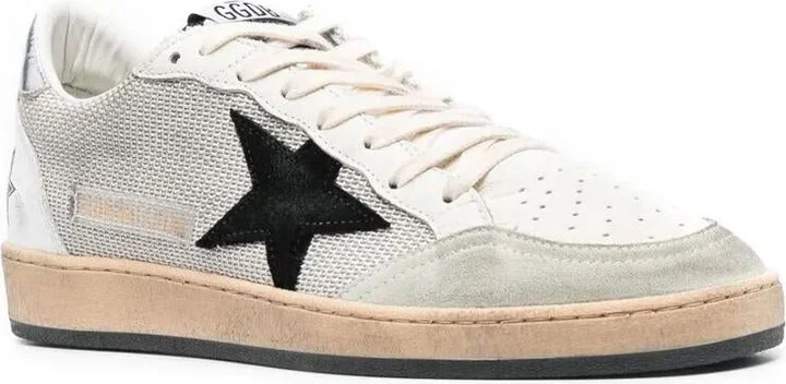 Golden Goose "Ball Star" Net Upper Suede Star Laminated Heel Crack Spur Sneakers Shoes - Image 3