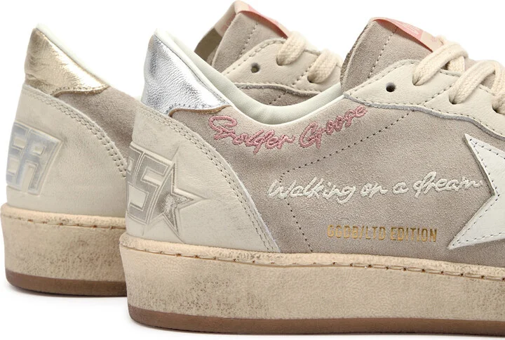 Golden Goose Ball Star Panelled Suede Sneakers - Image 4