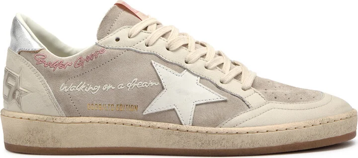 Golden Goose Ball Star Panelled Suede Sneakers