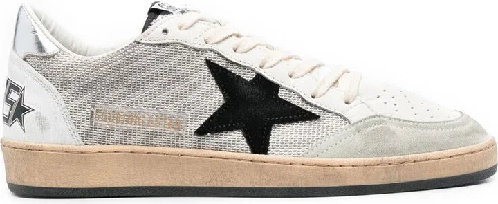 Golden Goose 'Ball Star' Sneakers Silver And Black