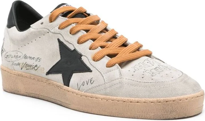 Golden Goose 'Ball Star' Sneakers With Used-Effect White - Image 3