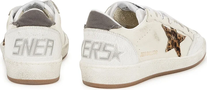 Golden Goose Ball Star White Distressed Panelled Sneakers - Image 3