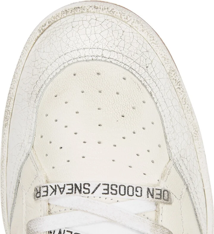 Golden Goose Ball Star White Distressed Panelled Sneakers - Image 4