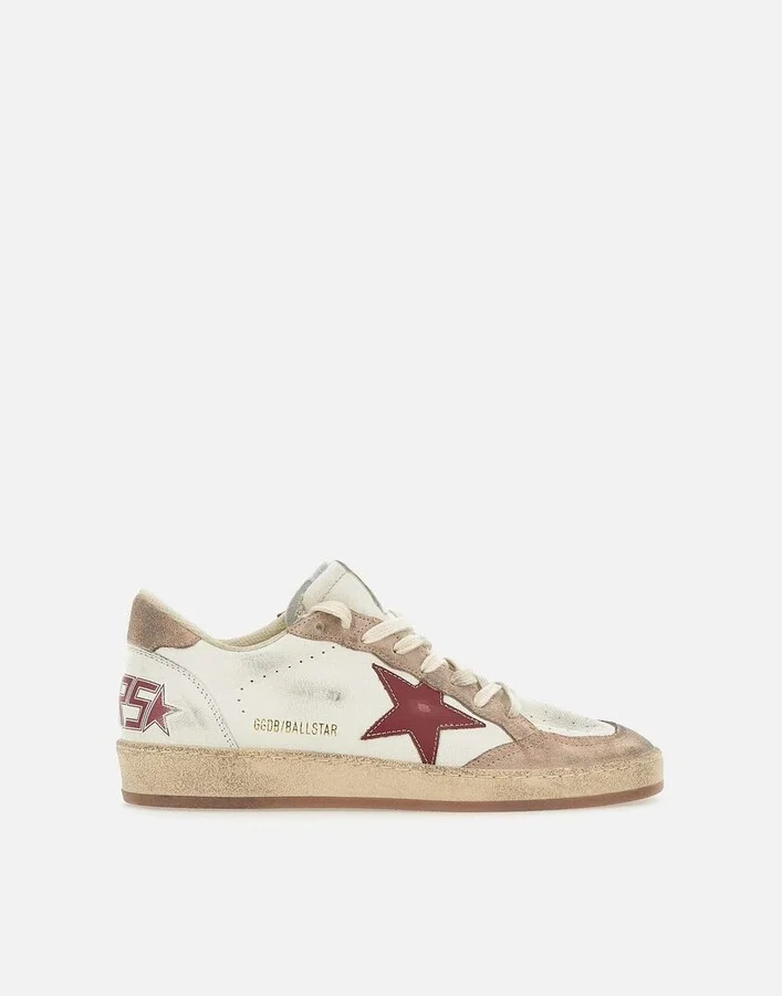 Golden Goose 'Ball Star' White Leather Sneakers - Image 2