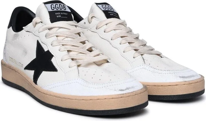 Golden Goose 'Ball Star' White Leather Sneakers - Image 2