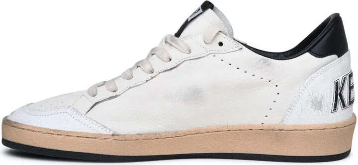 Golden Goose 'Ball Star' White Leather Sneakers - Image 3