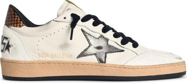 Golden Goose 'Ball Star' White Leather Sneakers