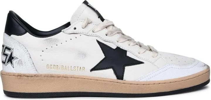 Golden Goose 'Ball Star' White Leather Sneakers