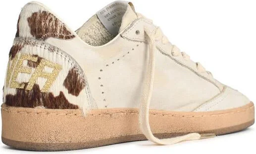 Golden Goose 'Ball Star' White Suede And Pony Leather Sneakers - Image 3