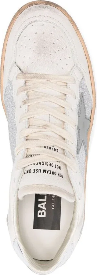 Golden Goose Ballstar Glitter And Upper Nappa Toe And Spur Leather Star Laminated Heel Shoes - Image 2