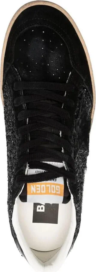 Golden Goose "Ballstar" Glitter Upper Nylon Tongue Suede Toe Star And Spur Shoes - Image 4