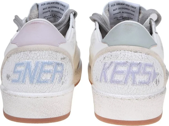 Golden Goose Ballstar In White And Silver Leather - Image 5