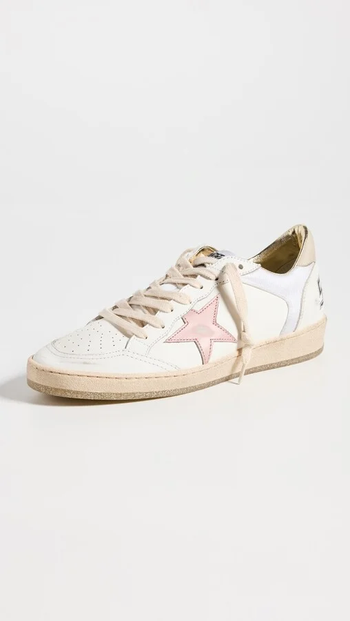 Golden Goose Ballstar Leather and Nylon Upper Sneakers - Image 4