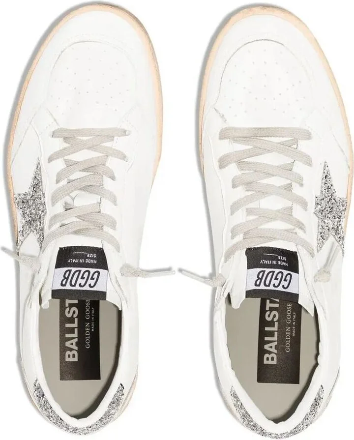Golden Goose "Ballstar" Nappa Upper And Spur Glitter Star And Heel. Shoes - Image 3
