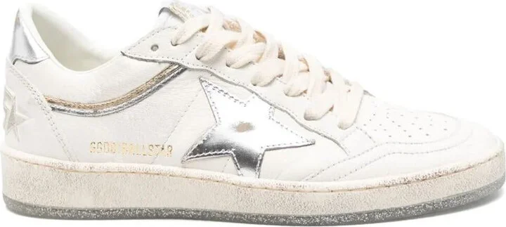 Golden Goose "Ballstar" Nappa Upper Toe And Spur Laminated Star And Heel Shoes