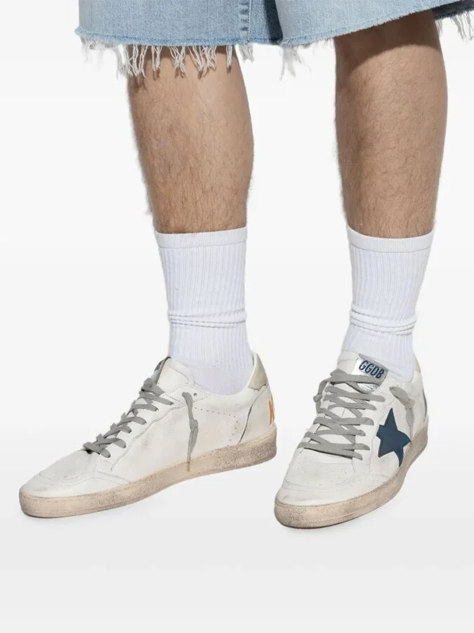 Golden Goose Ballstar Nappa Upper Toe And Spur Suede Star Leather Heel - Image 5