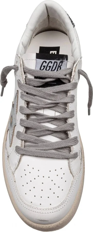 Golden Goose Ballstar Sneakers In Leather Color White And Silver - Image 3