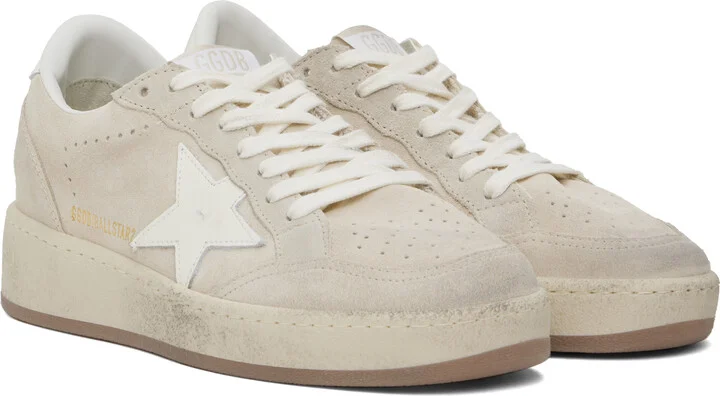 Golden Goose Beige Ball Star 2 Sneakers - Image 4
