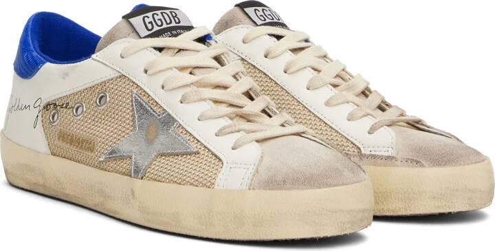Golden Goose Beige & Off-White Super-Star Sneakers - Image 4