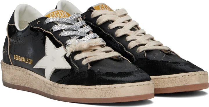 Golden Goose Black Ball Star Destroyed Toe Sneakers - Image 4
