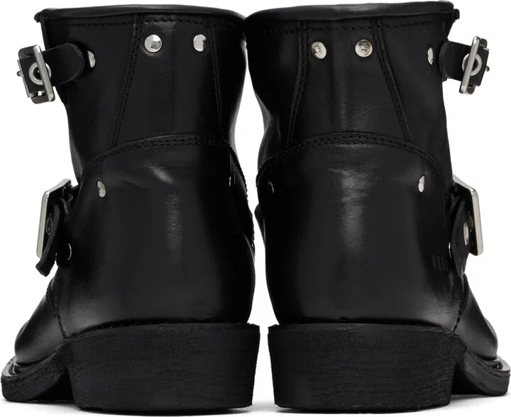 Golden Goose Black Biker Low Boots - Image 2