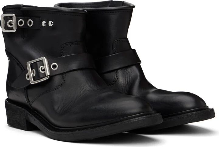 Golden Goose Black Biker Low Boots - Image 4
