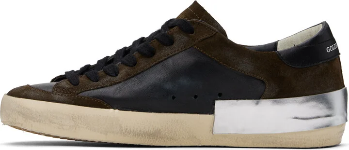 Golden Goose Black & Brown Super-Star Penstar Sneakers - Image 3
