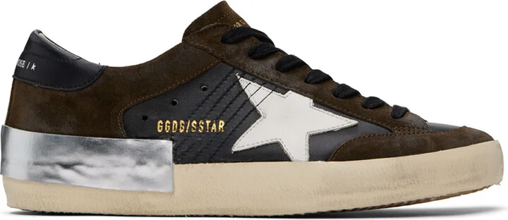 Golden Goose Black & Brown Super-Star Penstar Sneakers