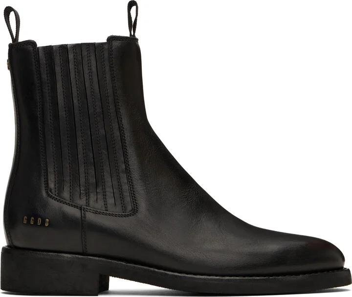 Golden Goose Black Leather Chelsea Boots