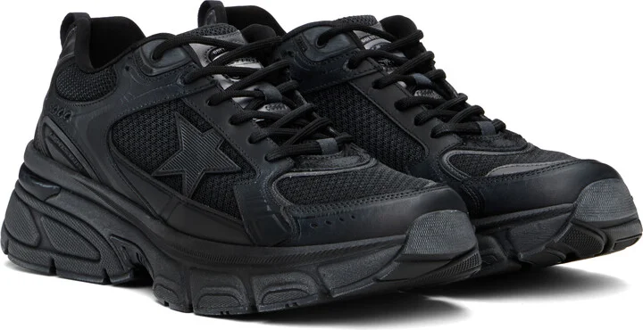 Golden Goose Black Lightstar Sneakers - Image 4