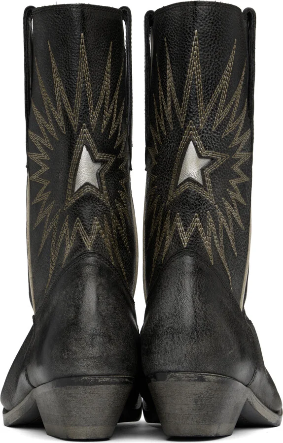 Golden Goose Black Low Wish Star Boots - Image 2