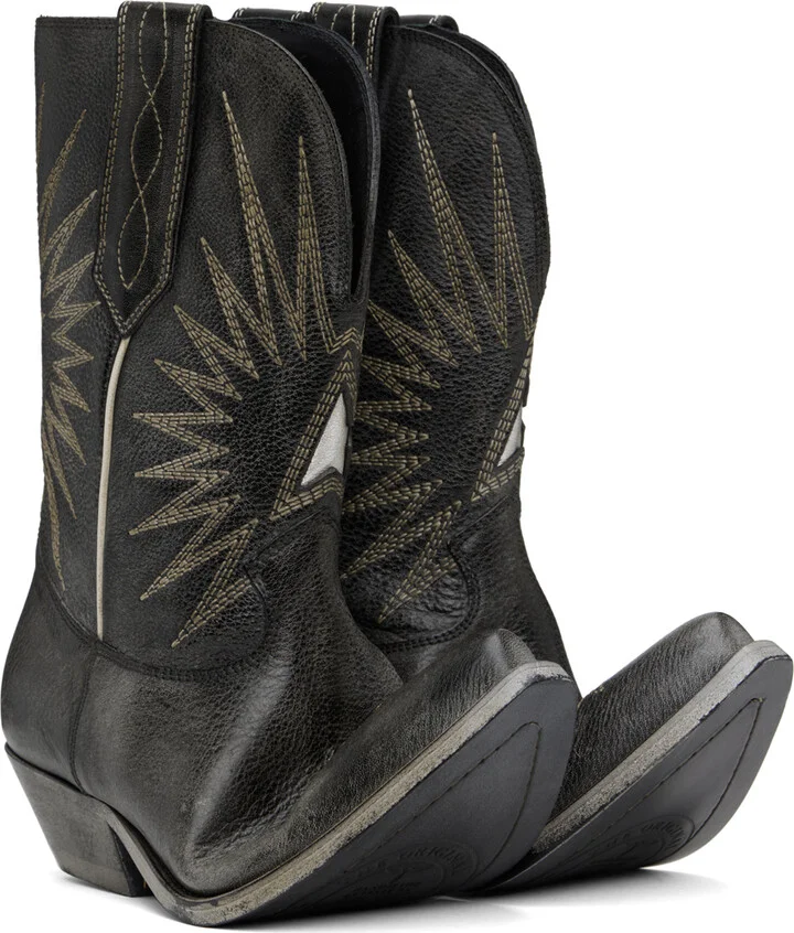 Golden Goose Black Low Wish Star Boots - Image 4