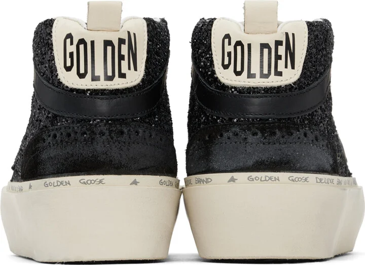 Golden Goose Black Mid Star Sneakers - Image 2
