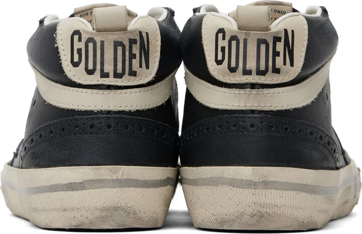 Golden Goose Black Mid Star Sneakers - Image 2