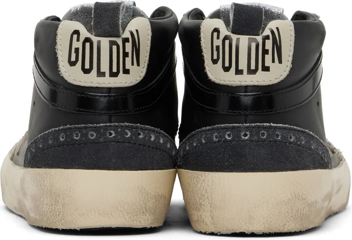 Golden Goose Black Mid Star Sneakers - Image 2
